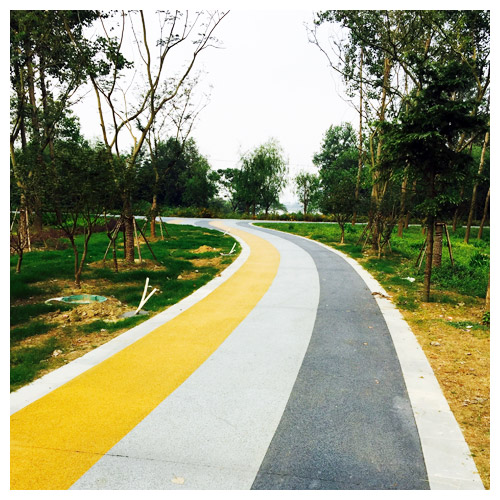 山东广陵公园彩色透水地坪